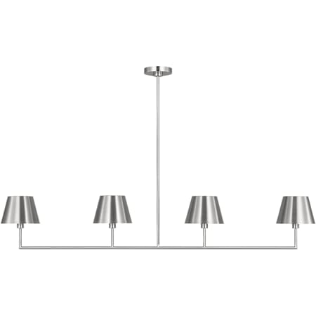 Visual Comfort Ender 4 Light 56" Wide Linear Chandelier Brushed Nickel