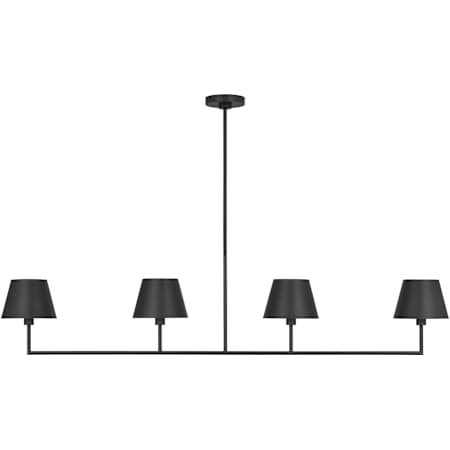 Visual Comfort Ender 4 Light 56" Wide Linear Chandelier Midnight Black