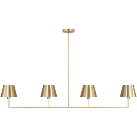 Visual Comfort Ender 4 Light 56" Wide Linear Chandelier Satin Brass