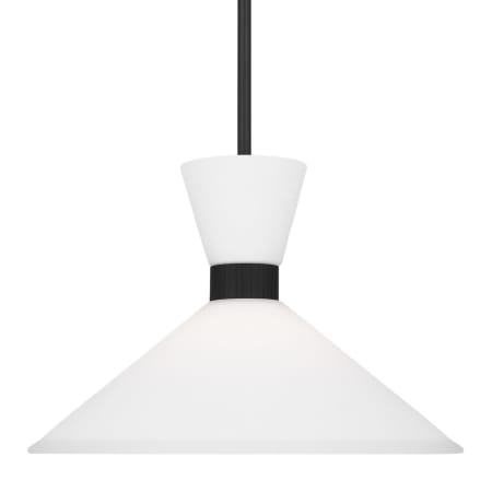 Visual Comfort Belcarra 1-Light Medium Pendant by Drew & Jonathan Midnight Black