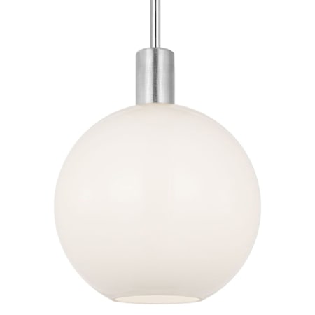 Visual Comfort Colewood 10" Wide Mini Pendant with Milk Glass Shade Brushed Nickel