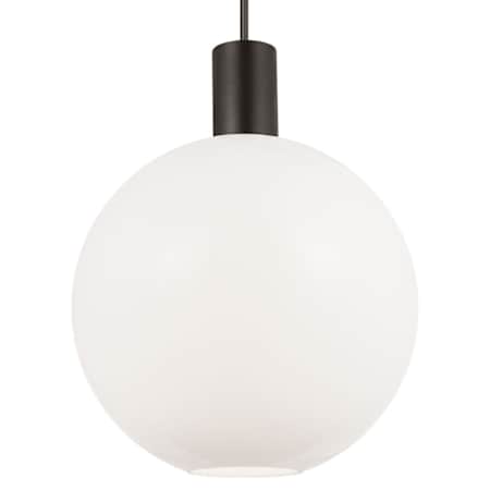 Visual Comfort Colewood 20" Wide Pendant with Milk Glass Shade Midnight Black