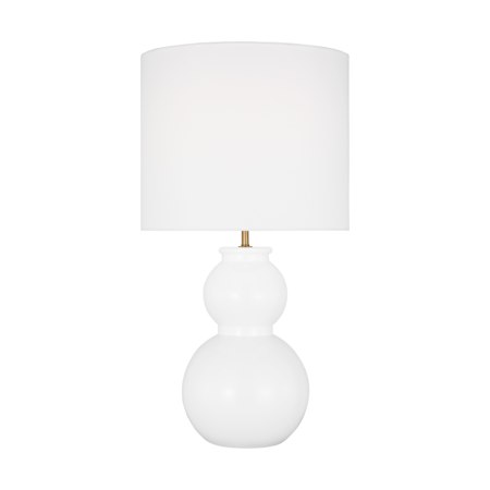 Visual Comfort Buckley 1-Light Medium Table Lamp by Drew & Jonathan Gloss White