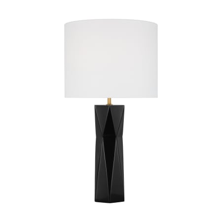 Visual Comfort Fernwood 1-Light Medium Table Lamp by Drew & Jonathan Gloss Black