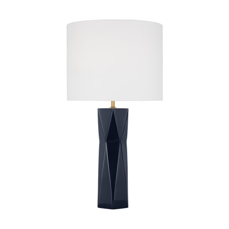 Visual Comfort Fernwood 1-Light Medium Table Lamp by Drew & Jonathan Gloss Navy