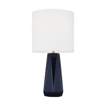 Visual Comfort Moresby 1-Light Medium Table Lamp by Drew & Jonathan Gloss Navy