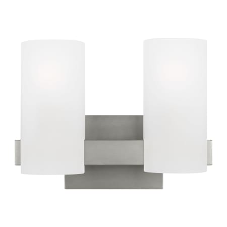 Visual Comfort Rhode 2-Light Vanity by Drew & Jonathan Brushed Steel