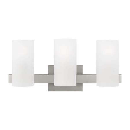 Visual Comfort Rhode 3-Light Vanity by Drew & Jonathan Brushed Steel