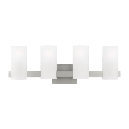 Visual Comfort Rhode 4-Light Vanity by Drew & Jonathan Brushed Steel