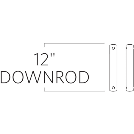 Visual Comfort 12" Downrod for Ceiling Fans Titanium