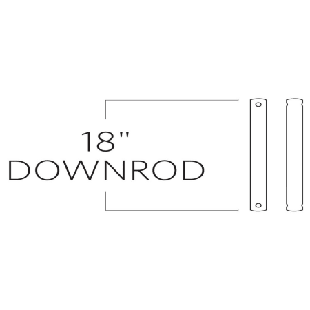 Visual Comfort 18" Downrod for Ceiling Fans Chrome