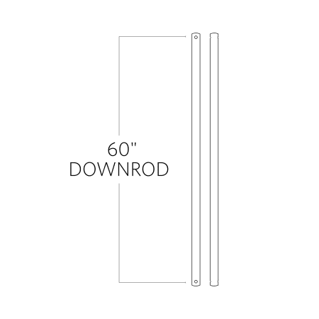 Visual Comfort 60" Downrod for Ceiling Fans Satin Nickel