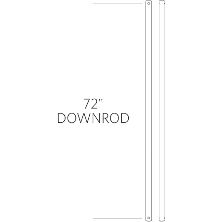 Visual Comfort 72" Downrod for Ceiling Fans Matte Black