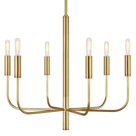 Visual Comfort Brianna 6 Light 24" Wide Chandelier Burnished Brass