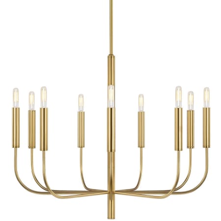 Visual Comfort Brianna 9 Light 30" Wide Chandelier Burnished Brass