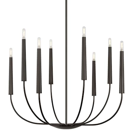 Visual Comfort Lois 8 Light 34" Wide Taper Candle Style Chandelier Aged Iron