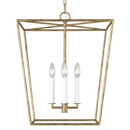 Visual Comfort Viota 4 Light 18" Wide Taper Candle Pendant Casted Gild