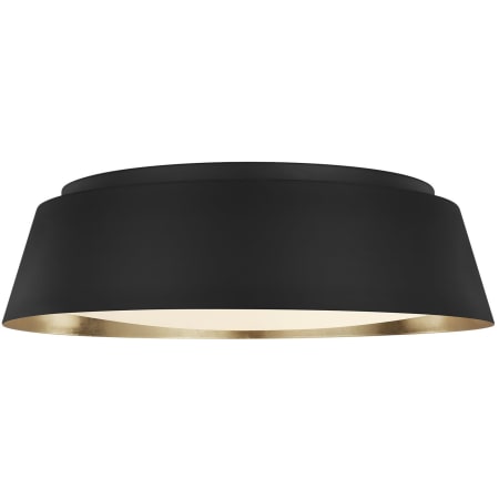 Visual Comfort Asher 4 Light 19" Wide Flush Mount Ceiling Fixture Midnight Black