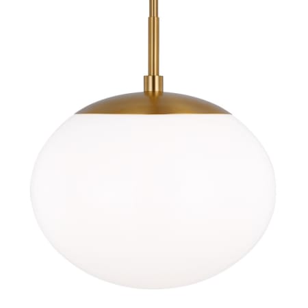 Visual Comfort Lune 12" Wide Pendant Burnished Brass