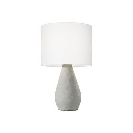 Visual Comfort Breccia 26" Tall Vase Table Lamp with Linen Shade Cream Wash
