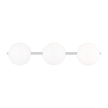 Visual Comfort Lune 3 Light 27" Wide Bathroom Vanity Light Chrome