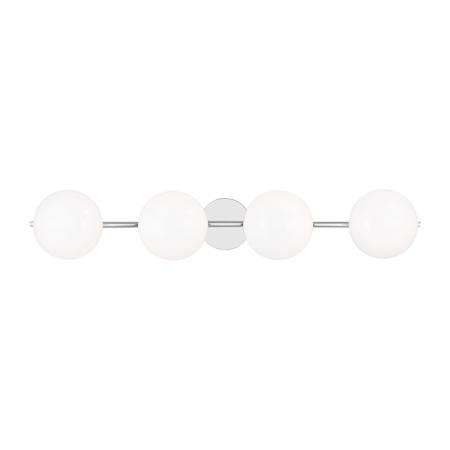 Visual Comfort Lune 4 Light 37" Wide Bathroom Vanity Light Chrome
