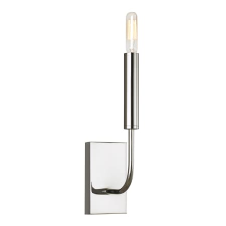 Visual Comfort Brianna 14" Tall Bathroom Sconce Polished Nickel