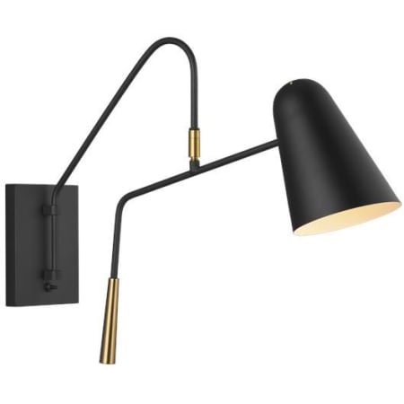 Visual Comfort Simon 17" Tall Bathroom Sconce Midnight Black