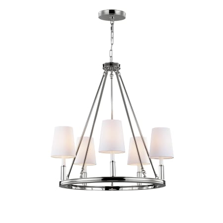Visual Comfort Lismore 5 Light 29" Wide Chandelier Polished Nickel