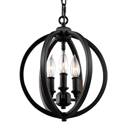 Visual Comfort Corinne 3 Light 12" Wide Taper Candle Pendant Oil Rubbed Bronze