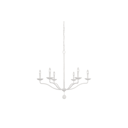 Visual Comfort Annie 6 Light 33" Wide Taper Candle Style Chandelier Plaster White