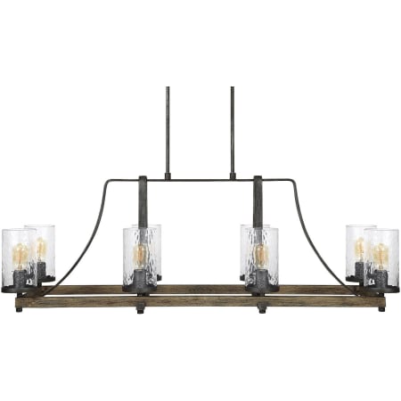 Visual Comfort Angelo 8 Light 46" Wide Pillar Candle Style Chandelier Distressed Weathered Oak / Slated Grey Metal