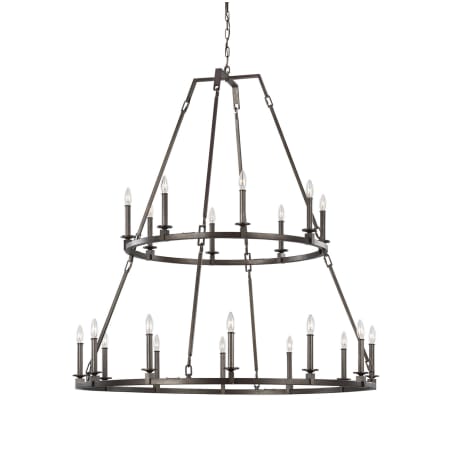 Visual Comfort Landen 20 Light 48" Wide Taper Candle Style Chandelier Smith Steel