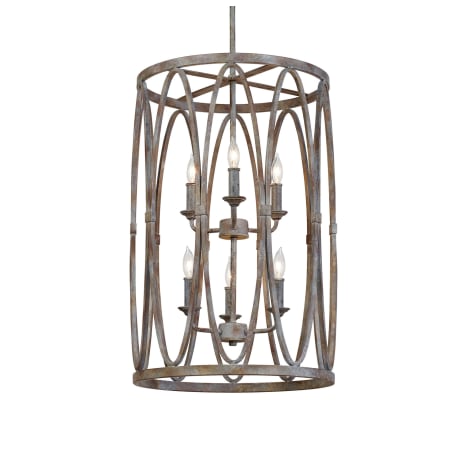 Visual Comfort Patrice 6 Light 16" Wide Taper Candle Style Outdoor Chandelier Deep Abyss