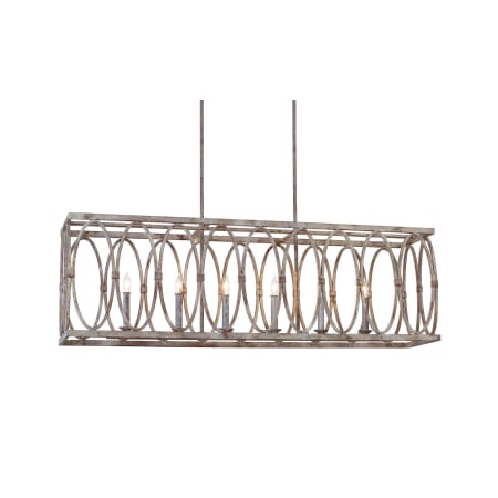Visual Comfort Patrice 6 Light 48" Wide Taper Candle Style Outdoor Chandelier Deep Abyss
