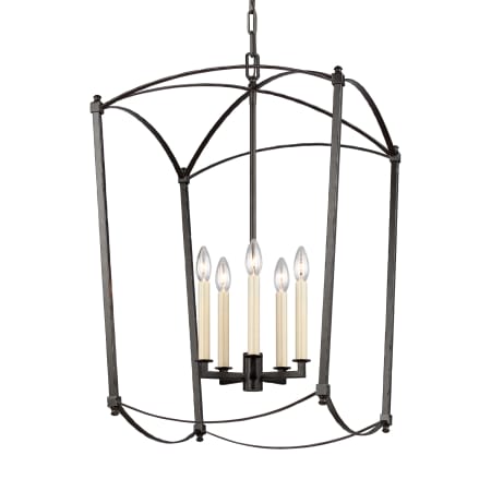 Visual Comfort Thayer 5 Light 20" Wide Taper Candle Pendant Smith Steel