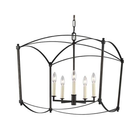 Visual Comfort Thayer 5 Light 23" Wide Taper Candle Style Chandelier Smith Steel