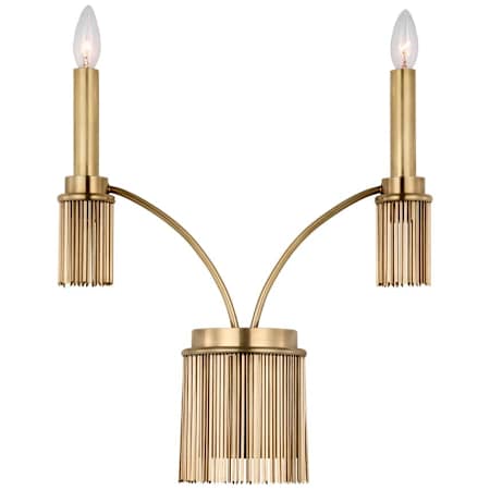 Visual Comfort Sutton 2 Light 20" Tall Wall Sconce Antique-Burnished Brass