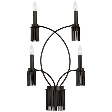 Visual Comfort Sutton 4 Light 30" Tall Wall Sconce Bronze