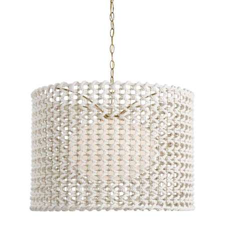 Visual Comfort Catania 40" Wide Pendant Antique-Burnished Brass / White Glass