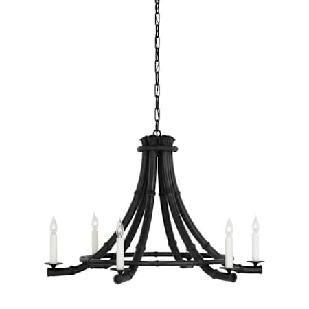 Visual Comfort Alana 6 Light 39" Wide Taper Candle Style Chandelier French Rust