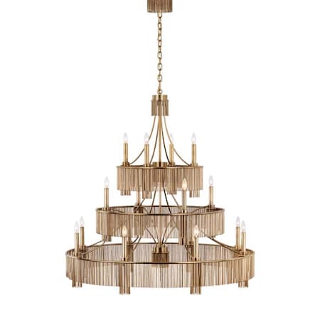 Visual Comfort Sutton 16 Light 51" Wide Taper Candle Style Chandelier Antique Burnished Brass