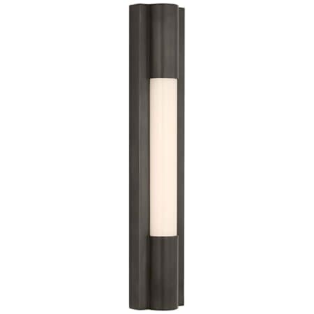 Visual Comfort Ellington 3" Wide LED Bath Bar Bronze / White Glass