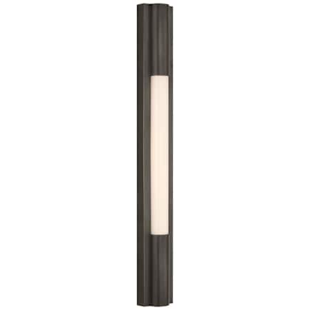 Visual Comfort Ellington 3" Wide LED Bath Bar Bronze / White Glass