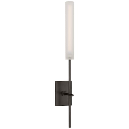 Visual Comfort Fay 18" Tall LED Bathroom Sconce Bronze / Frosted Glass