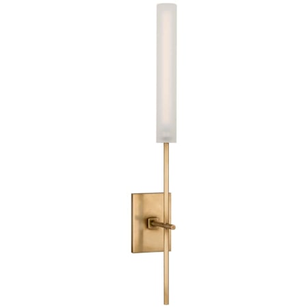 Visual Comfort Fay 18" Tall LED Bathroom Sconce Hand-Rubbed Antique Brass / Frosted Glass