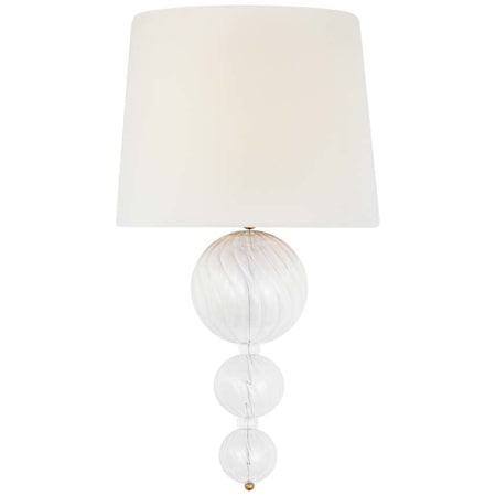 Visual Comfort Talia 19" Tall Wall Sconce Gild / Clear Swirled Glass