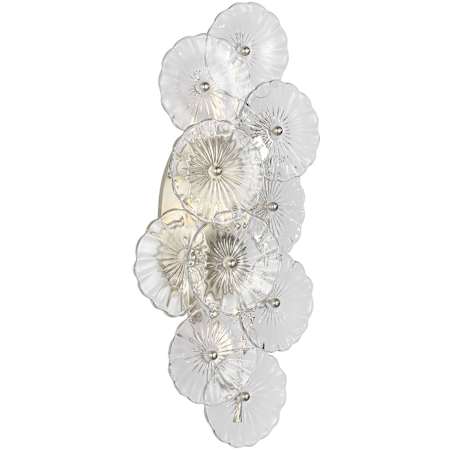 Visual Comfort Gianna 3 Light 21" Tall Wall Sconce Burnished Silver Leaf