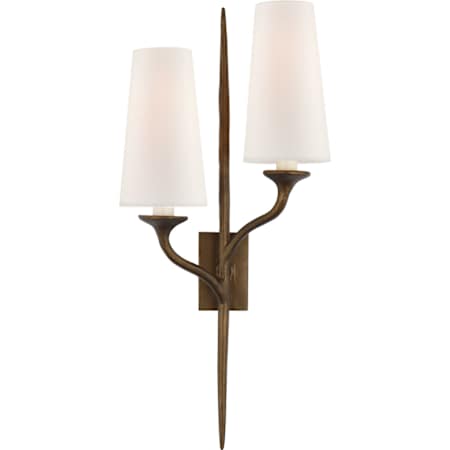 Visual Comfort Iberia 2 Light 24" Tall Wall Sconce Antique Bronze Leaf