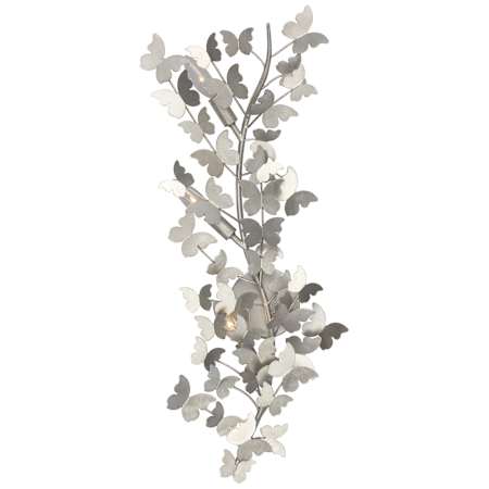 Visual Comfort Farfalle 3 Light 29" Tall Wall Sconce Burnished Silver Leaf